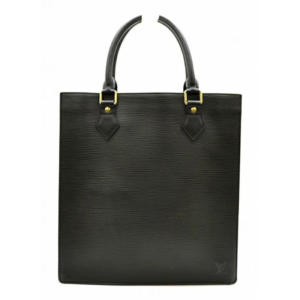 Louis Vuitton Epi Sac Plat Tote Bag Handbag Business Noir Black